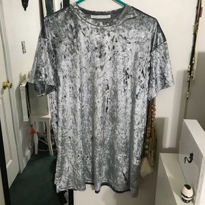 blue velvet dress or shirt